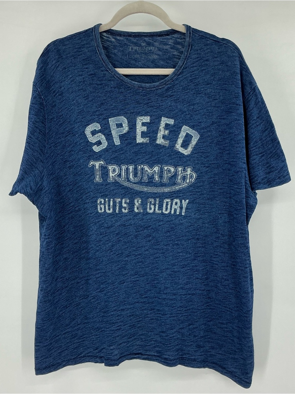 Lucky Brand X Triumph Blue Graphic 'Speed Guts & Glory' Short Sleeve Tee